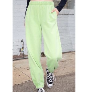 Brandy Melville Green Rosa Sweatpants